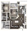 Two Bedroom One Bath Floorplan